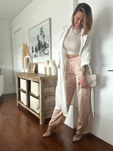 White Linen trench