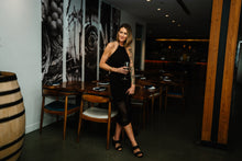 Load image into Gallery viewer, Black crochet Love dress