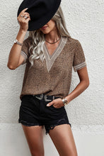 Load image into Gallery viewer, Leopard and Lace Blouse 50019