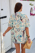 Load image into Gallery viewer, Teal floral kimono 50023