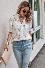 Load image into Gallery viewer, Colorful  polka dot blouse 50005