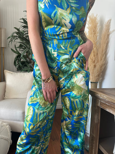 Satin floral jumpsuit 00068