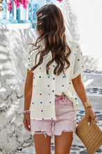 Load image into Gallery viewer, Colorful Heart Print Button-Up Shirt 50010