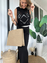 Load image into Gallery viewer, Black Crochet Tank 00098