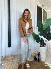 Load image into Gallery viewer, Bad Girl Leather Camel Blazer 30010