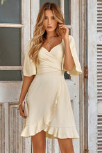 Load image into Gallery viewer, Beige baby doll wrap you up dress 50046