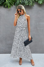 Load image into Gallery viewer, Polka dot long tie up dress 50027