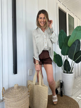 Load image into Gallery viewer, Brown Satin Short 00086
