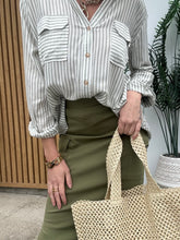 Load image into Gallery viewer, Nautical Olive blouse 00024