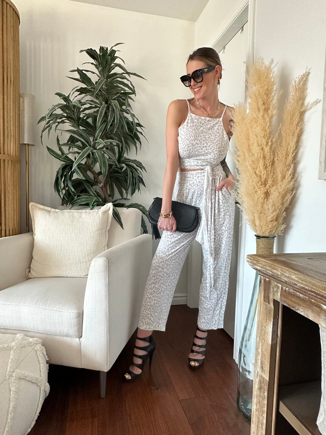 leopard Highwaisted pant 00063