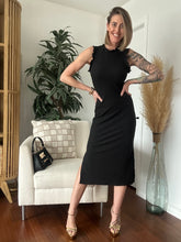 Load image into Gallery viewer, Black Midi Dream Dress 00071