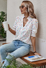 Load image into Gallery viewer, Colorful  polka dot blouse 50005