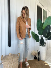 Load image into Gallery viewer, Bad Girl Leather Camel Blazer 30010