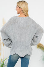 Load image into Gallery viewer, Grey Crochet Sweater 40096