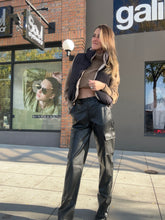 Load image into Gallery viewer, Black Leather Cargos 30106
