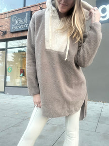 Sherpa pullover sweater