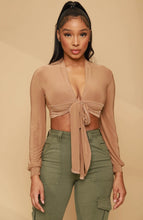 Load image into Gallery viewer, Wrapped up khaki Top 00048