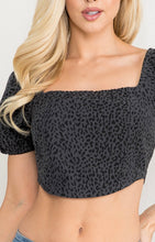 Load image into Gallery viewer, Spotted Puff Shoulder crop 20168