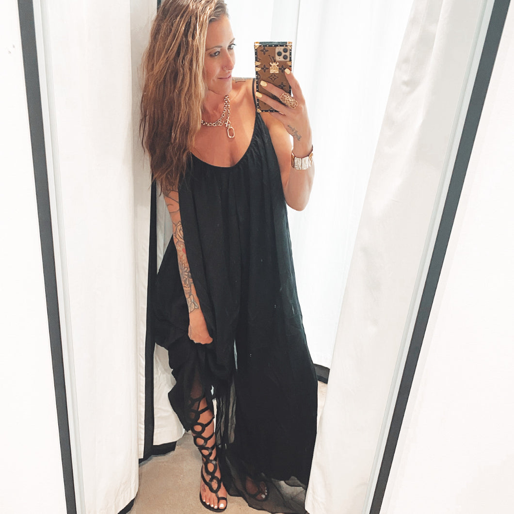 Black Bohemian Jumpsuit 25141