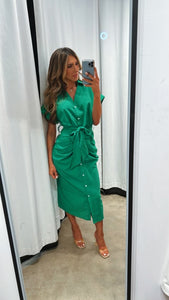 Kelly Green Rouched Goddess 00053